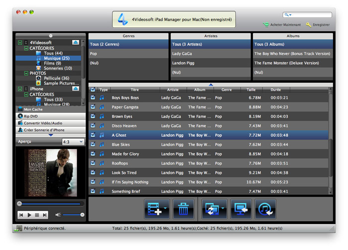 4Videosoft iPad Manager pour Mac software